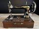 Beautiful 1909 Singer 27 Pheasant Sewing Machine Treadle Head Tested With Base