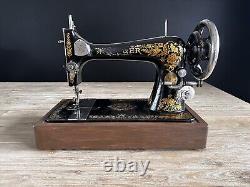 Beautiful 1910 Singer 27 Pheasant Sewing Machine Treadle Head Fully Tested Atq