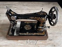 Beautiful 1910 Singer 27 Pheasant Sewing Machine Treadle Head Fully Tested Atq