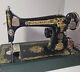 Beautiful Antique 1910 Singer Treadle Sewing Machine Egyptian Sphinx Electric