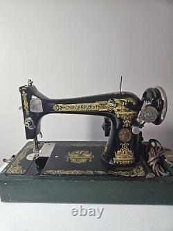 Beautiful Antique 1910 Singer Treadle Sewing Machine Egyptian Sphinx Electric