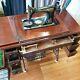 Beautiful Antique Singer Original Sewing Machine With Sewing Table And 7 Drawers