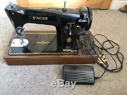 Beautiful Singer 201K antique electric sewing machine