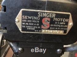 Beautiful Singer 201K antique electric sewing machine