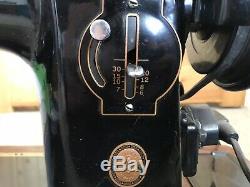 Beautiful Singer 201K antique electric sewing machine