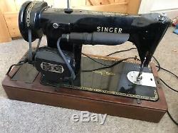 Beautiful Singer 201K antique electric sewing machine