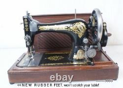 Coffin Case 1911 Singer 28(k) 28 Antique VS Hand Crank Sewing Machine 128 27 127