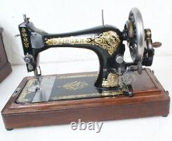 Coffin Case 1911 Singer 28(k) 28 Antique VS Hand Crank Sewing Machine 128 27 127