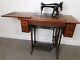Complete 1934 Antique Singer Treadle Sewing Machine Oak Cabinet Ships Fast 3 Box