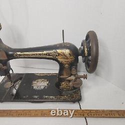 Custom Antique Singer Sewing Machine Table Lamp With Shade WORKING