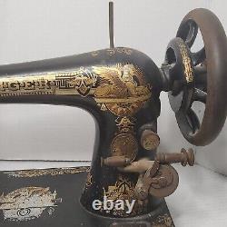 Custom Antique Singer Sewing Machine Table Lamp With Shade WORKING