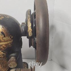 Custom Antique Singer Sewing Machine Table Lamp With Shade WORKING