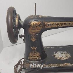 Custom Antique Singer Sewing Machine Table Lamp With Shade WORKING