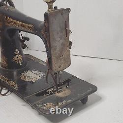 Custom Antique Singer Sewing Machine Table Lamp With Shade WORKING