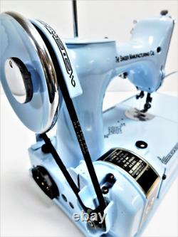 Desk Dave's BABY BLUE Singer Featherweight 221 Sewing Machine