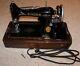 Euc Vintage 1924 Singer Model 99 With Bentwood Case And Key, Motor, Knee Control