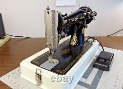 FULLY SERVICED 1931 SINGER 66 Sewing Machine Leather, Denim, Canvas