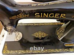 FULLY SERVICED 1931 SINGER 66 Sewing Machine Leather, Denim, Canvas