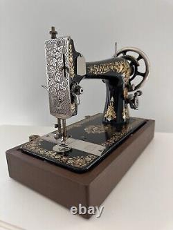 Gorgeous 1904 Singer 27 Pheasant Sewing Machine Treadle Head Fully Tested Atq