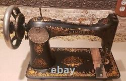 Gorgeous 1908 Singer Treadle Sewing Machine Head Gingerbread/Tiffany