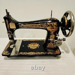 Gorgeous 1909 Singer Treadle Sewing Machine Head Sphinx 27 Full Test Sews A+