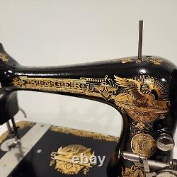 Gorgeous 1909 Singer Treadle Sewing Machine Head Sphinx 27 Full Test Sews A+