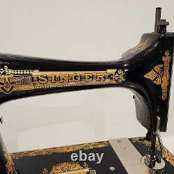 Gorgeous 1909 Singer Treadle Sewing Machine Head Sphinx 27 Full Test Sews A+