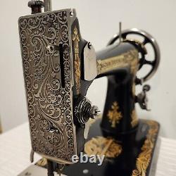 Gorgeous 1909 Singer Treadle Sewing Machine Head Sphinx 27 Full Test Sews A+