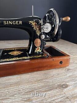 Gorgeous 1919 Singer 128 La Vencedora Sewing Machine Vtg Hand Crank Fully Tested