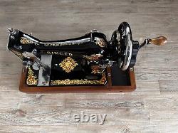 Gorgeous 1919 Singer 128 La Vencedora Sewing Machine Vtg Hand Crank Fully Tested