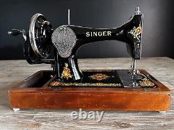 Gorgeous 1923 Singer 128 La Vencedora Sewing Machine Hand Crank Fully Tested