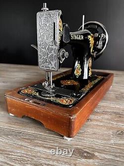 Gorgeous 1923 Singer 128 La Vencedora Sewing Machine Hand Crank Fully Tested