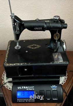 HTF Vintage The Singer Model 24-80 Chain Stitch Sewing Machine Foot Pedal Runs