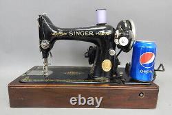 Nice 1927 Working Electric Singer Sewing Machine Model 99 Bentwood Case Antique