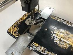 Old Vintage 1902 Treadle Singer Sewing Machine Working Golden Egyptian Sphinx