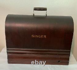 Original Classic SINGER 15 Sewing Machine BENT WOOD CASE
