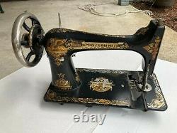 RARE 1894 antique singer pedal sewing machine table & 7 drawers and more