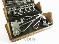 RARECOMPLETE! Style 3 for VS2 Antique Singer Sewing Machine 1889 Oak Puzzle Box