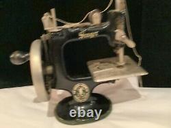 Rare Antique Authentic Signed Singer Miniature Working Sewing Machine No Res