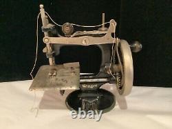 Rare Antique Authentic Signed Singer Miniature Working Sewing Machine No Res