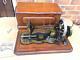 Rare Antique Bradbury Fiddle Base Handcrank Sewing Machine Similar To Singer 12k