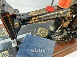 Rare Antique Singer 12k Fiddlebase Sewing Machine, Full Service & Sews Perfectly