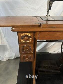 Rare Pre 1930'ss Antique Singer Model 99 Sewing Machine Cabinet Will Ship