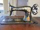 Rare Singer 115 Sewing Machine On A Treadle Cabinet, Working. Original Condition