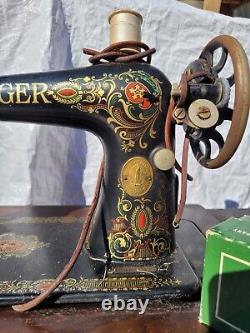 Rare Singer 66 Red Eye Treadle Head Sewing Machine Only No Base