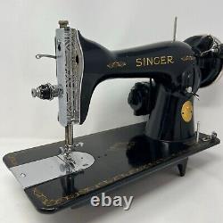 Rare VINTAGE SINGER 15-91 Sewing Machine Gear Drive Potted Motor Leather Antique