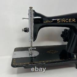 Rare VINTAGE SINGER 15-91 Sewing Machine Gear Drive Potted Motor Leather Antique