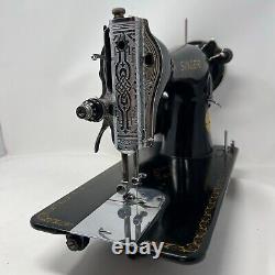 Rare VINTAGE SINGER 15-91 Sewing Machine Gear Drive Potted Motor Leather Antique