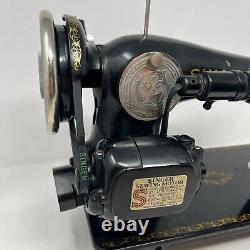 Rare VINTAGE SINGER 15-91 Sewing Machine Gear Drive Potted Motor Leather Antique