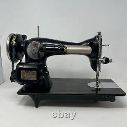 Rare VINTAGE SINGER 15-91 Sewing Machine Gear Drive Potted Motor Leather Antique